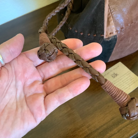 LIKE NEW! The Sak Patchwork Brown Leather Hobo Bag - Picture 5 of 13